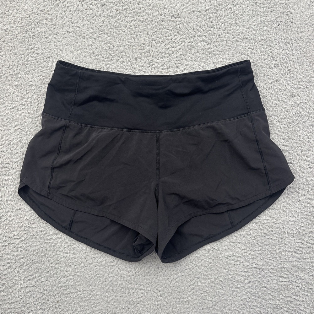 Lululemon Speed Up Shorts High Rise 2.5" Black Athletic Athleisure Women's 6